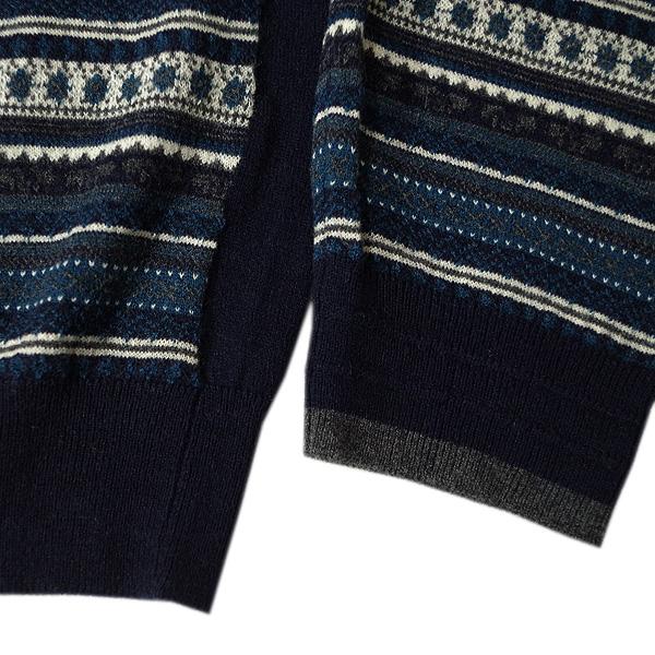 MUNITALP（ムニタルプ） メンズ 秋冬 柄 ウール カシミヤ混 クルー