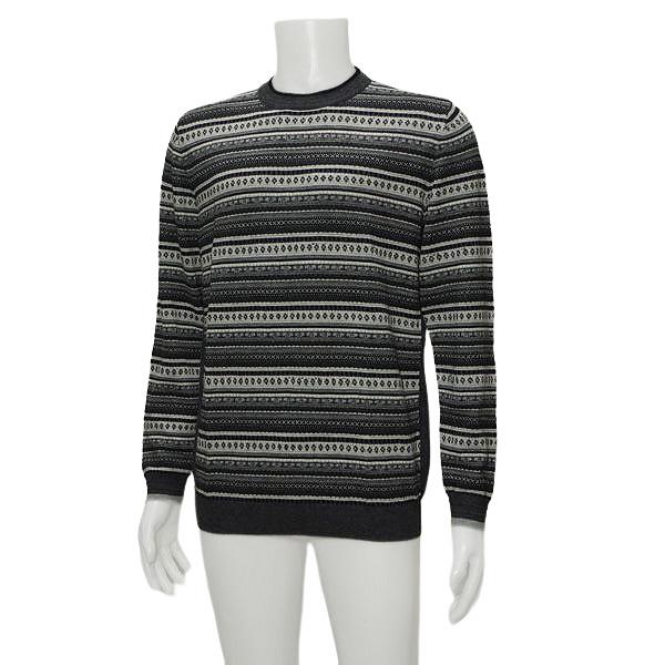 MUNITALP（ムニタルプ） メンズ 秋冬 柄 ウール カシミヤ混 クルー