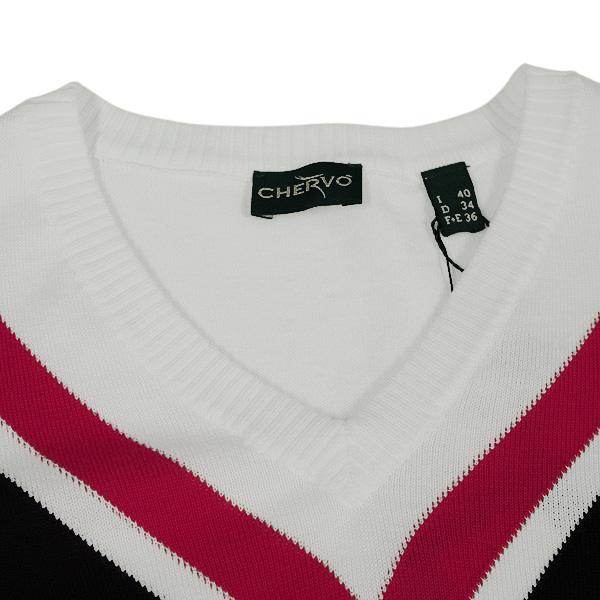 シェルボ　レディース　セーター CHERVO（シェルボ） レディース 春秋 コットン Vネックニットセーター