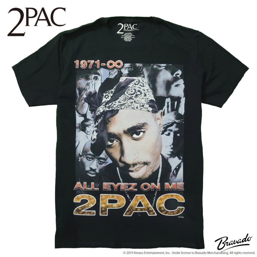 2pac TUPACフロントビックプリント 半袖 Tシャツ ブラック | avanza.com.br