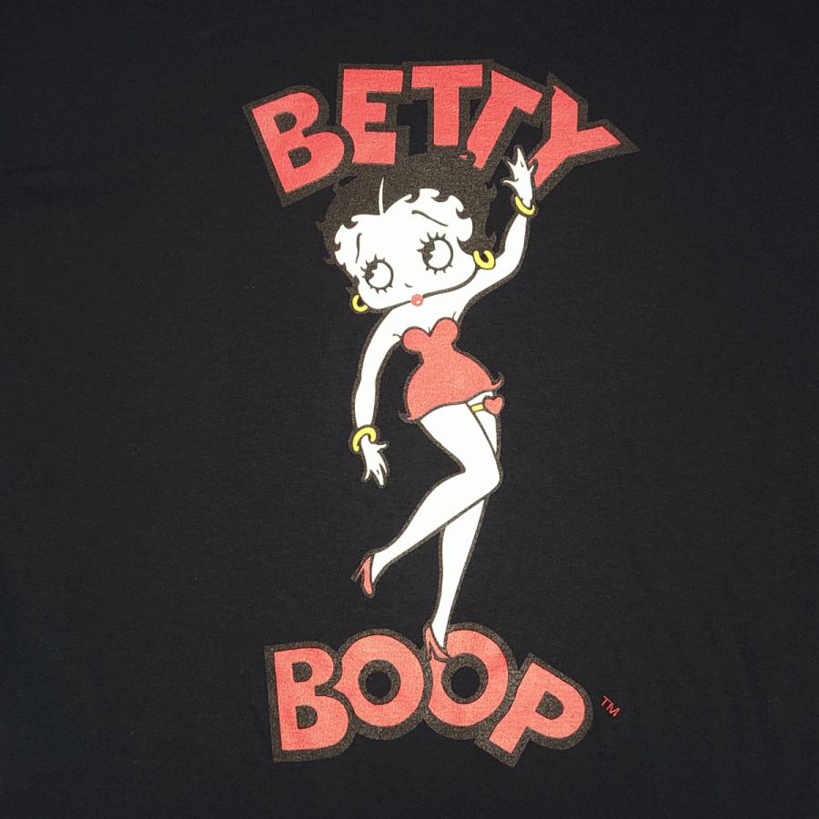 ベティーブープ BETTY BOOP ベティちゃん tシャツ カットソー メンズ レディース ユニセックス 大きいサイズ キャラクターTシャツ  黒  STANDING POUSE BETTY｜depot-select｜02