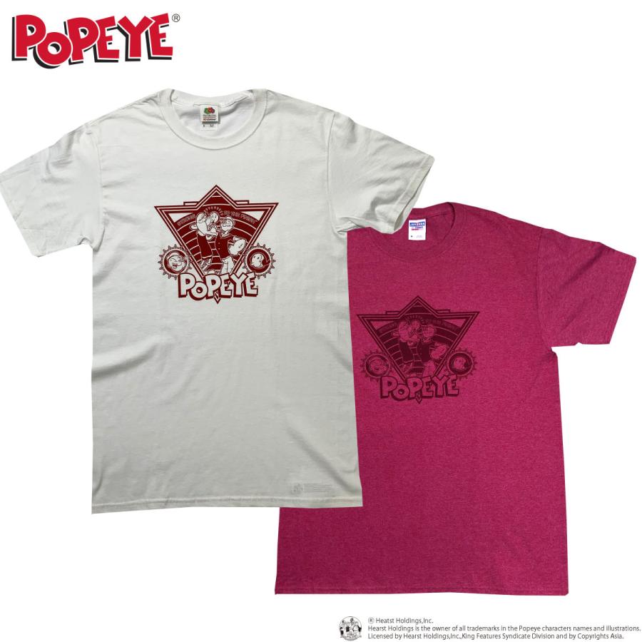 ポパイ POPEYE ロゴ tシャツ カットソー メンズ レディース ユニセックス 大きいサイズ キャラクターTシャツ POPEYE STRONG TO THE FINISH｜depot-select