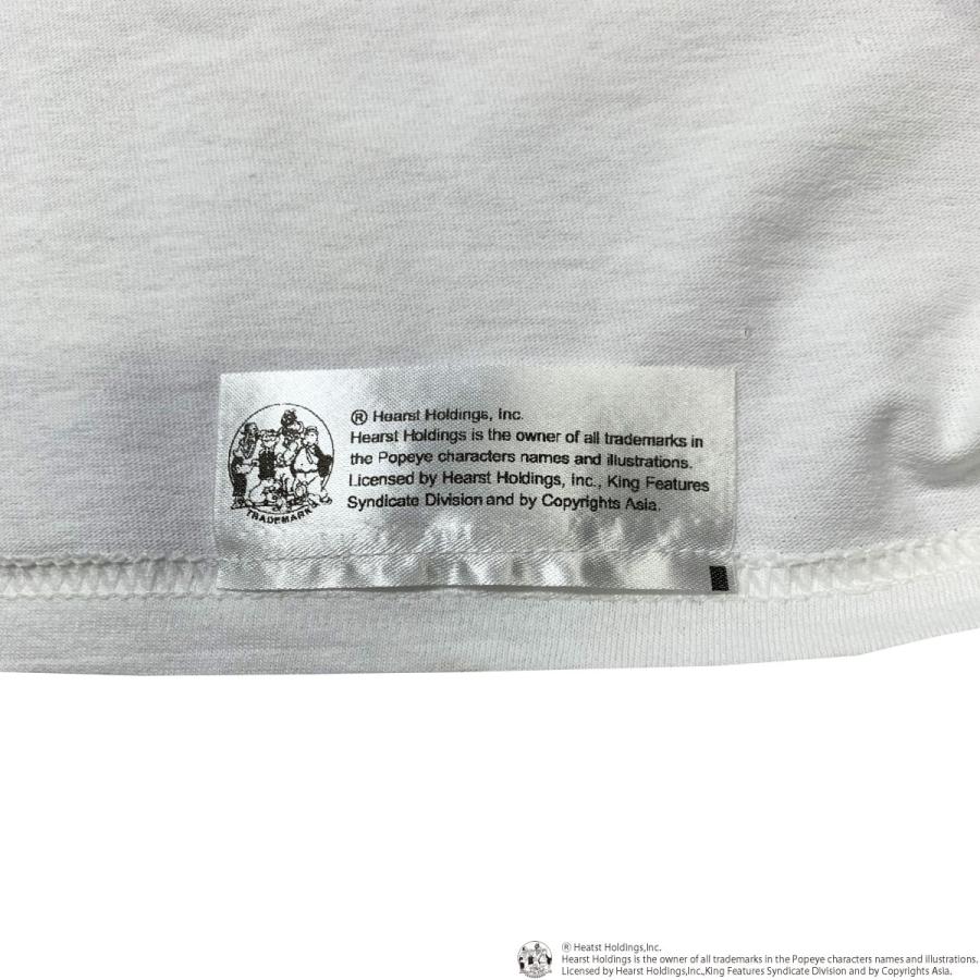 ポパイ POPEYE ロゴ Tシャツ カットソー メンズ レディース ユニセックス 大きいサイズ キャラクターTシャツ POPEYE AMERIKAN MUSCLE 白 ブルー 半袖 ST｜depot-select｜08