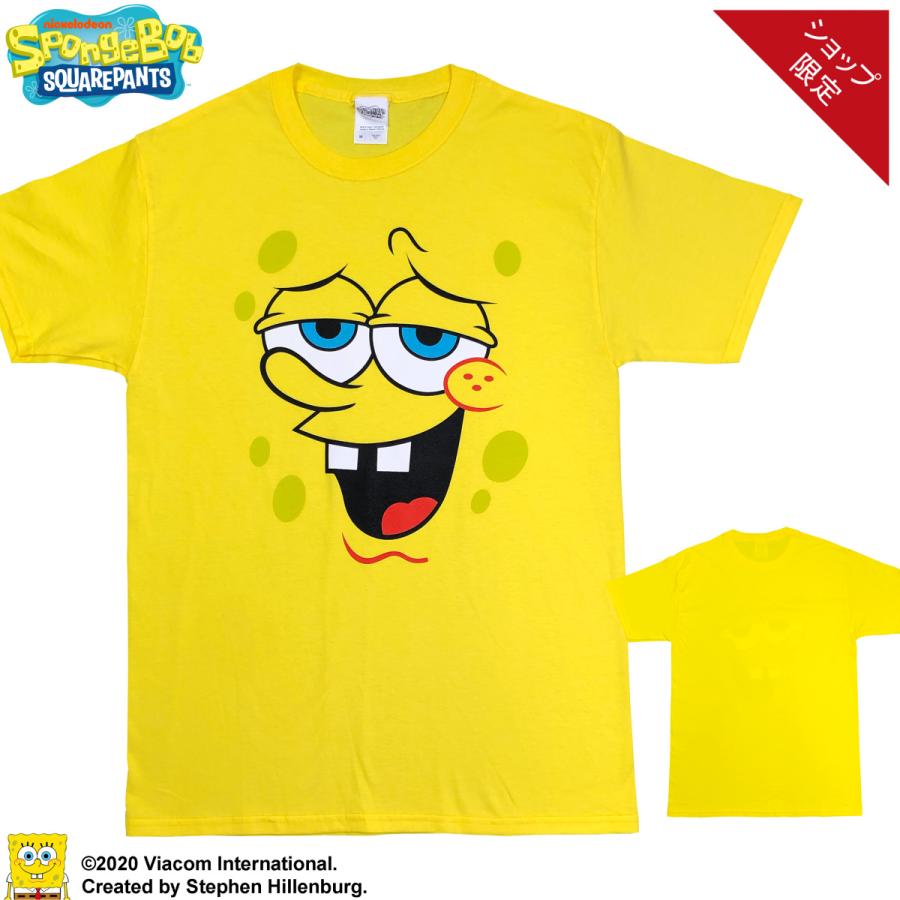 スポンジボブ Tシャツ キャラクター ティシャツ SPONGEBOB FACE キャラクター メンズ レディース キッズ 大きいサイズ 服 SB01ST19YLLTシャツセレクト 通販