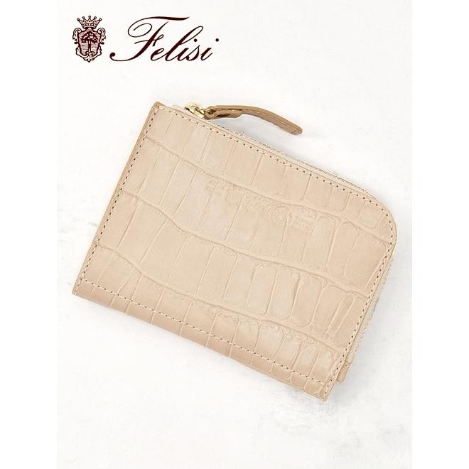 いいスタイル クロコ型押し革 レザーウォレット メンズ 2つ折り財布 Felisi フェリージ 国内正規品 イタリアブランド パウダーピンク 1058 Sa L字ファスナー開き その他財布 サイズ パウダー Www Solytics Partners Com