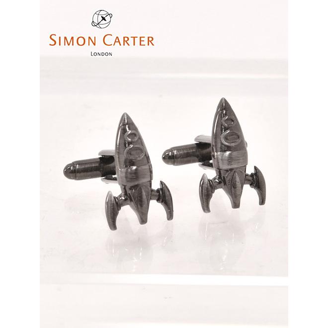 サイモンカーターSIMON CARTER メンズ アクセサリー カフリンクス レトロ ロケット型 Men's
