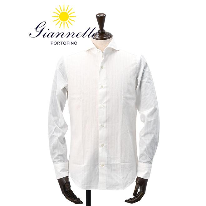 ジャンネット Giannetto メンズカジュアルシャツ アイボリー系 シサッカー 清涼 ホリゾンタル襟 長袖コットン イタリア ブランド 国内正規品 l84 2 メンズブランドでらでら公式shop 通販 Yahoo ショッピング