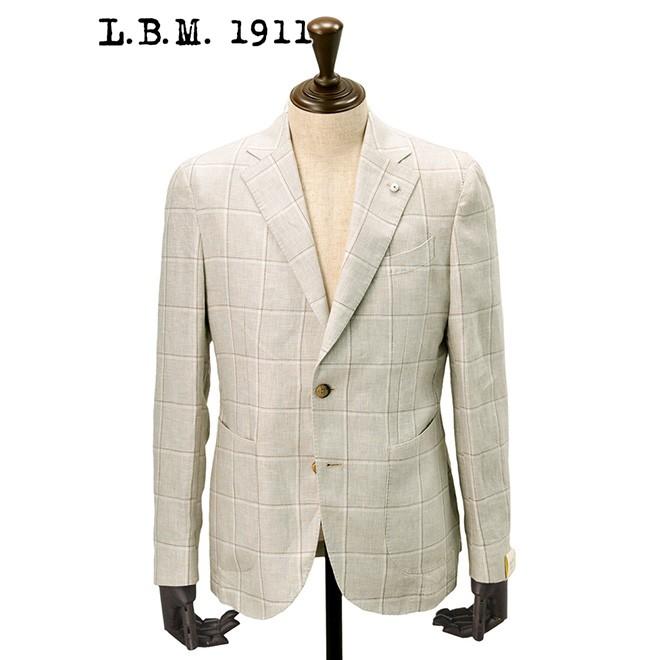 公式ブランド リネンジャケット メンズ ラペルピン 国内正規品 1911 1 メンズブランドでらでら公式shop シングル エルビーエム 1911 サマージャケット ライトグレー でらでら ウィンドペン L B M