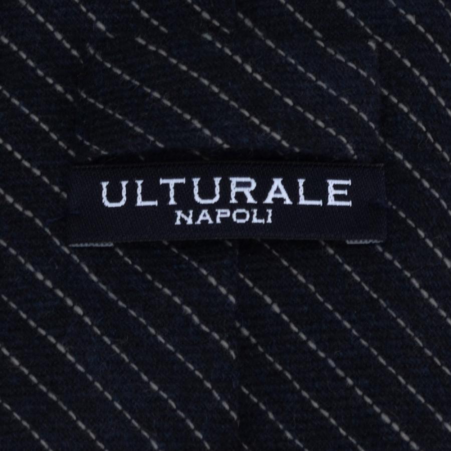 ウルトゥラーレ ULTURALE ネイビー ホワイトレジメンタル柄 トレピエゲ