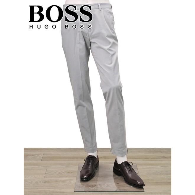 スラックス メンズ Men S スリムフィット コットンパンツ ヒューゴボス Hugo Boss ノータック Stanino17 W ライトグレー ブランド Angbar Kotabogor Go Id