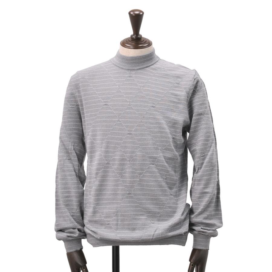 ヒューゴボス Hugo Boss メンズ モックネックニット ウールセーター ボーダー グレー Sfino ダイヤ柄 赤タグライン でらでら 公式 ブランド 047 メンズブランドでらでら公式shop 通販 Yahoo ショッピング