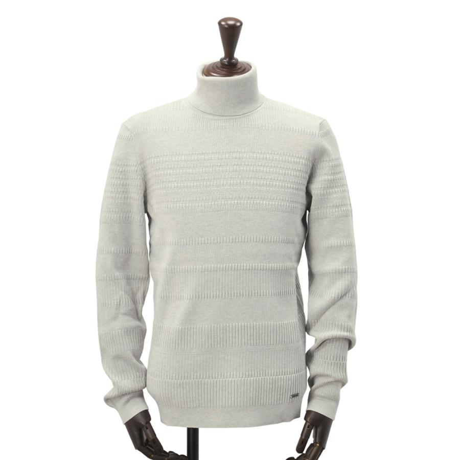 最高の品質の タートルネックニット Boss Hugo ヒューゴボス セーター Smaximo タートルネックニット メンズ ヒューゴボス メンズ 公式 ブランド でらでら 赤タグライン ライトグレー Smaximo ハイゲージセーター コットンウール トップス