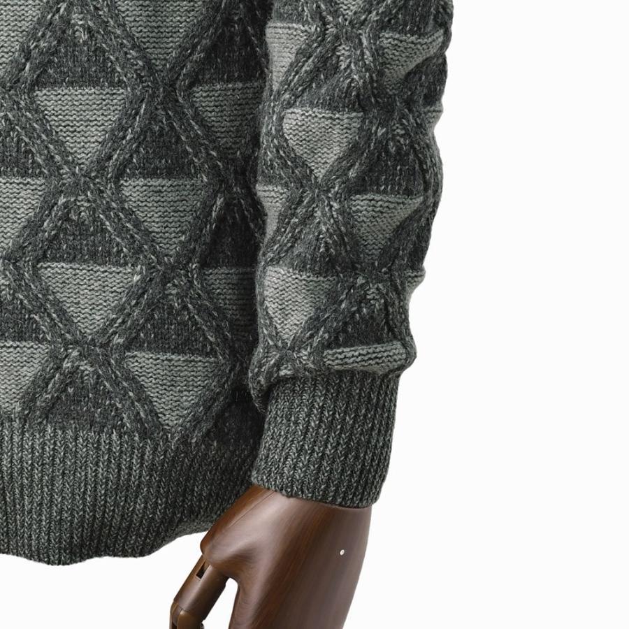 通販 ヒューゴボス Hugoboss メンズブランド モックネック ケーブルニット クルーネック ミドルゲージ Mixグレー コットンウールセーター スリム ニット セーター サイズ Mサイズ Www Gatorheatandair Com
