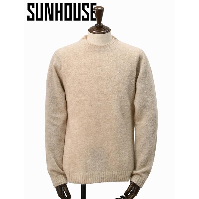 サンハウス Sunhouse クルーネックニット メンズ アルパカウール 長袖セーター 6132モデル ベージュ スリムフィット 国内正規品 でらでら ブランド 6132 248 メンズブランドでらでら公式shop 通販 Yahoo ショッピング