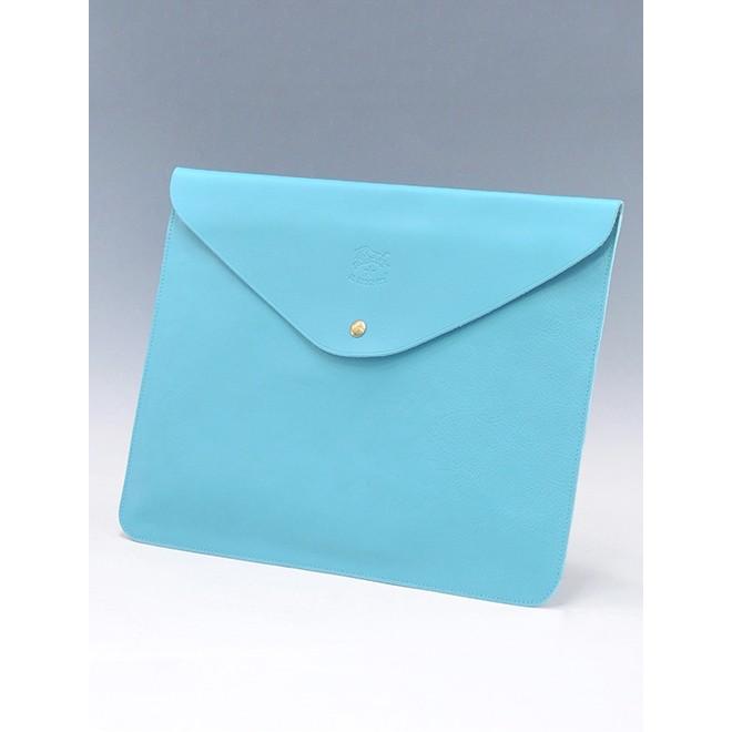 イルビゾンテ Il Bisonte メンズ ターコイズブルー レザー製クラッチバッグ 封筒 薄型 スリム ブラック シンプル Men S Labourlawadvisor In