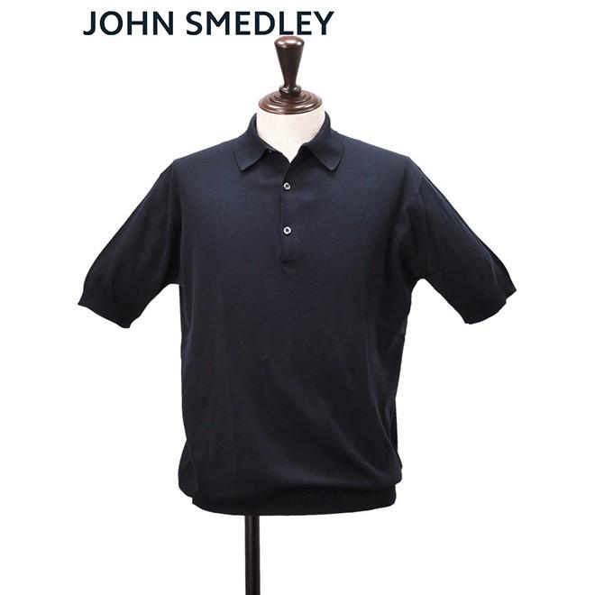 ジョンスメドレー John Smedley 半袖ポロシャツ メンズ コットンニット 開襟 Adrian エイドリアン ネイビー でらでら 公式ブランド Adrian Navy メンズブランドでらでら公式shop 通販 Yahoo ショッピング