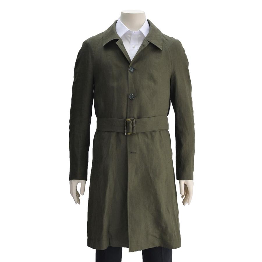 ジャンネット Giannetto ベルテッドコート メンズ カーキ色 シャツコート リネン100 麻ジャケット 国内正規品 Men S Ag3bgrt 7 メンズブランドでらでら公式shop 通販 Yahoo ショッピング