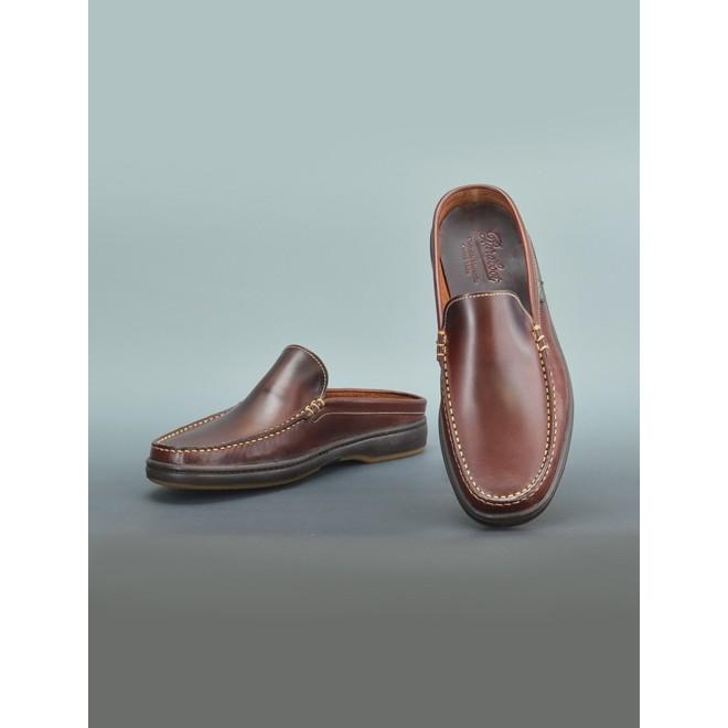 円 おすすめ パラブーツ 国内正規品 Paraboot でらでら別注 Ancyl 高級感を漂わせるブラウン レザースリッポン メンズ