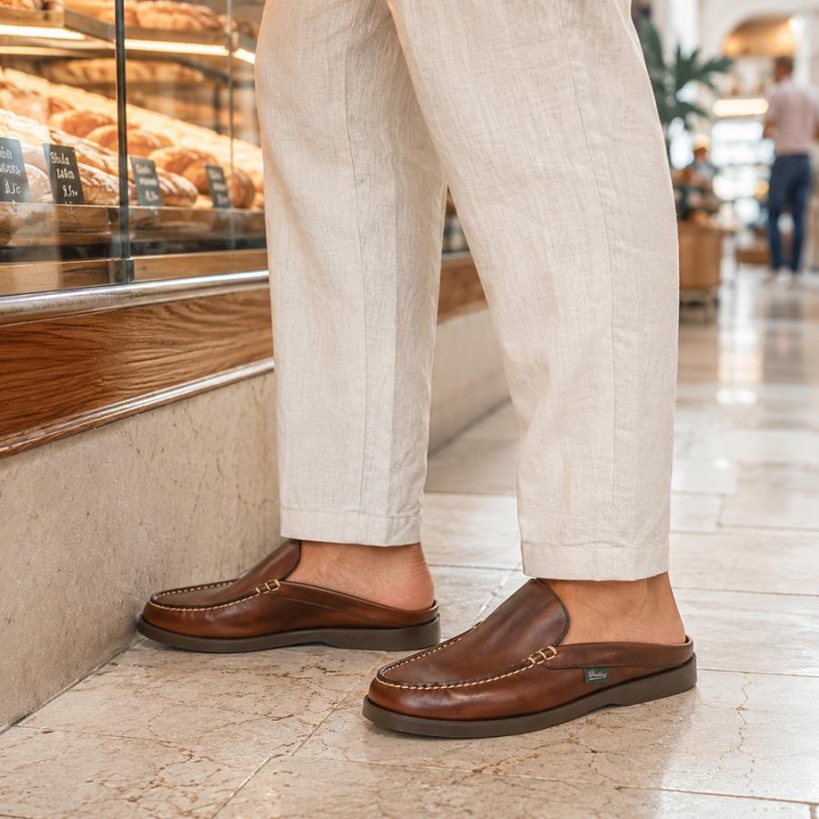 パラブーツ PARABOOT レザーサンダル メンズ スリッポン型 BAHAMAS