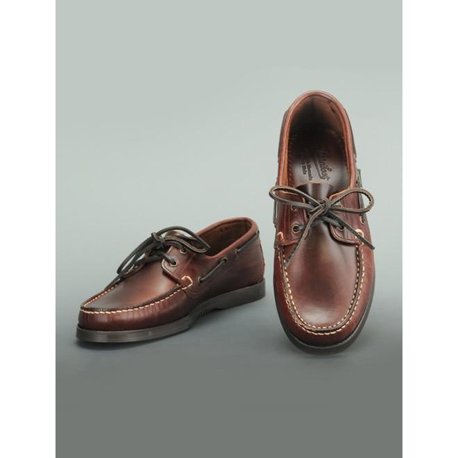 パラブーツ PARABOOT BARTH バース デッキシューズ アメリカブラウン＆マロンブラウンコンビ LISオイルドレザー サマースリッポン 国内正規品 メンズ｜deradera