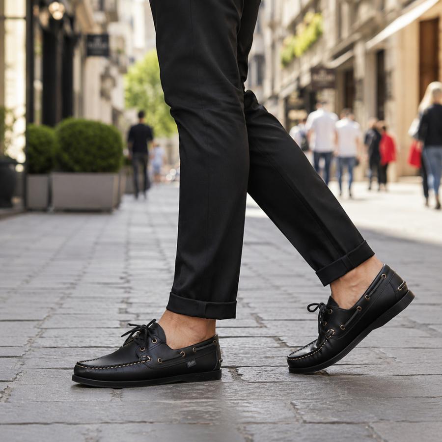 パラブーツ バース マリン デッキシューズ ブラック　6サイズ パラブーツ PARABOOT デッキシューズ メンズ BARTH バース ブラック 黒