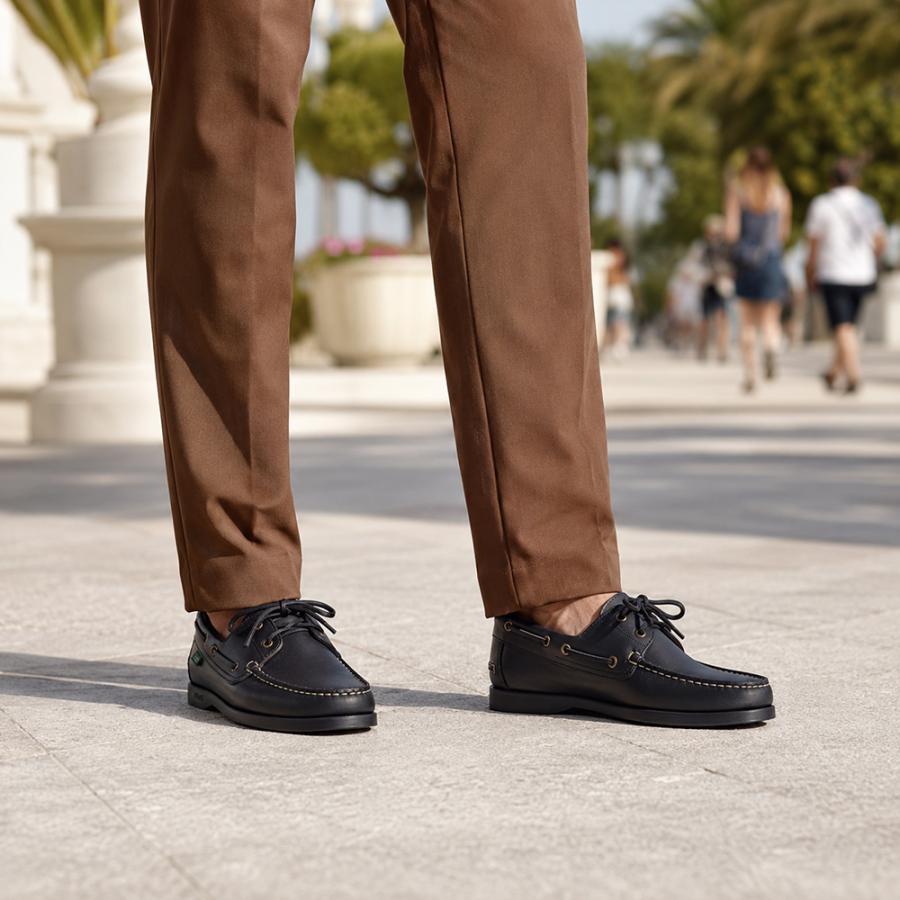 パラブーツ PARABOOT デッキシューズ メンズ BARTH バース ブラック 黒