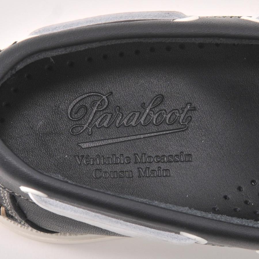 【新品】パラブーツ ネイビー 濃紺デッキシューズ オイルドレザー BARTHバース メンズブランド Men's 紐締め