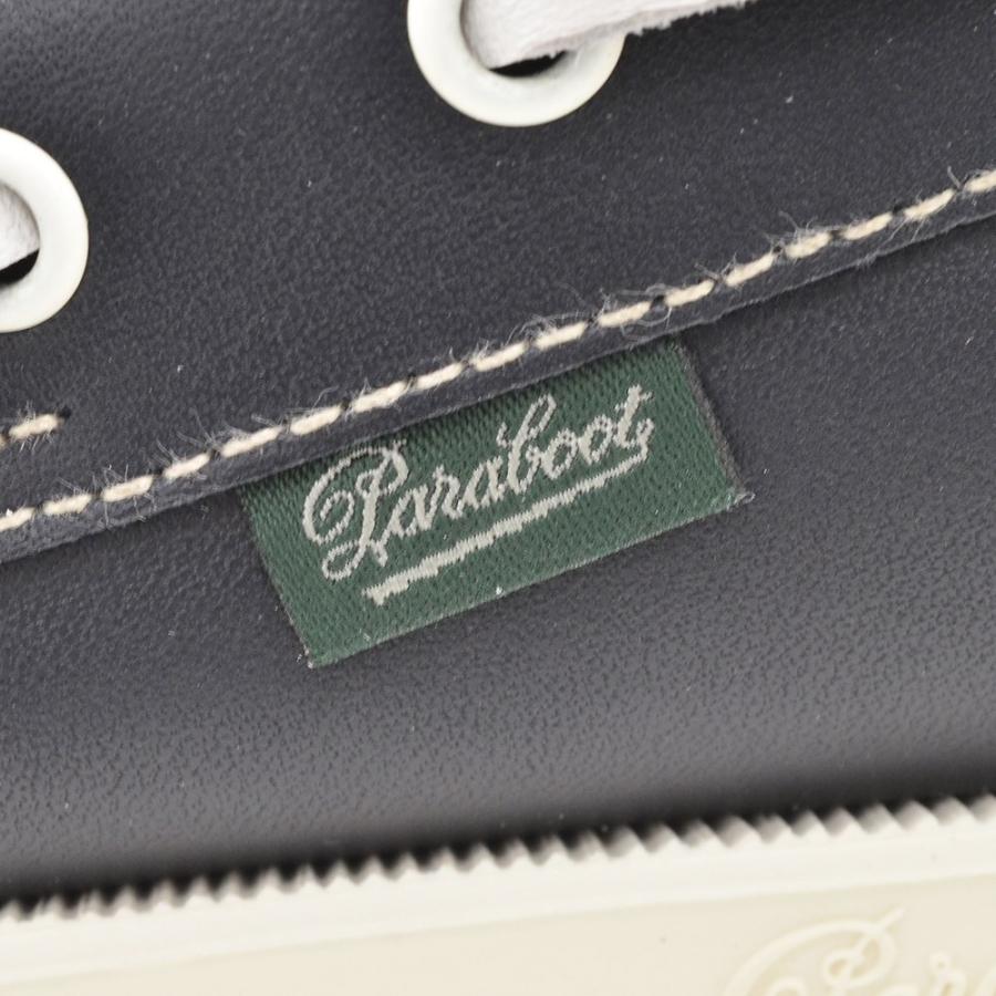 【新品】パラブーツ ネイビー 濃紺デッキシューズ オイルドレザー BARTHバース メンズブランド Men's 紐締め