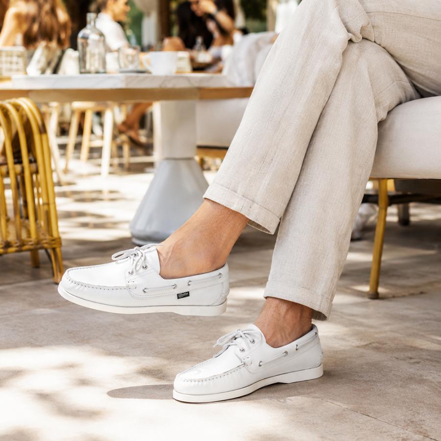 Paraboot（パラブーツ） バース ホワイト デッキシューズ BARTH