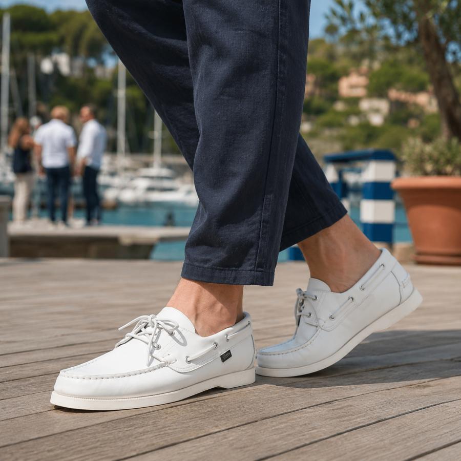 Paraboot（パラブーツ） バース ホワイト デッキシューズ BARTH