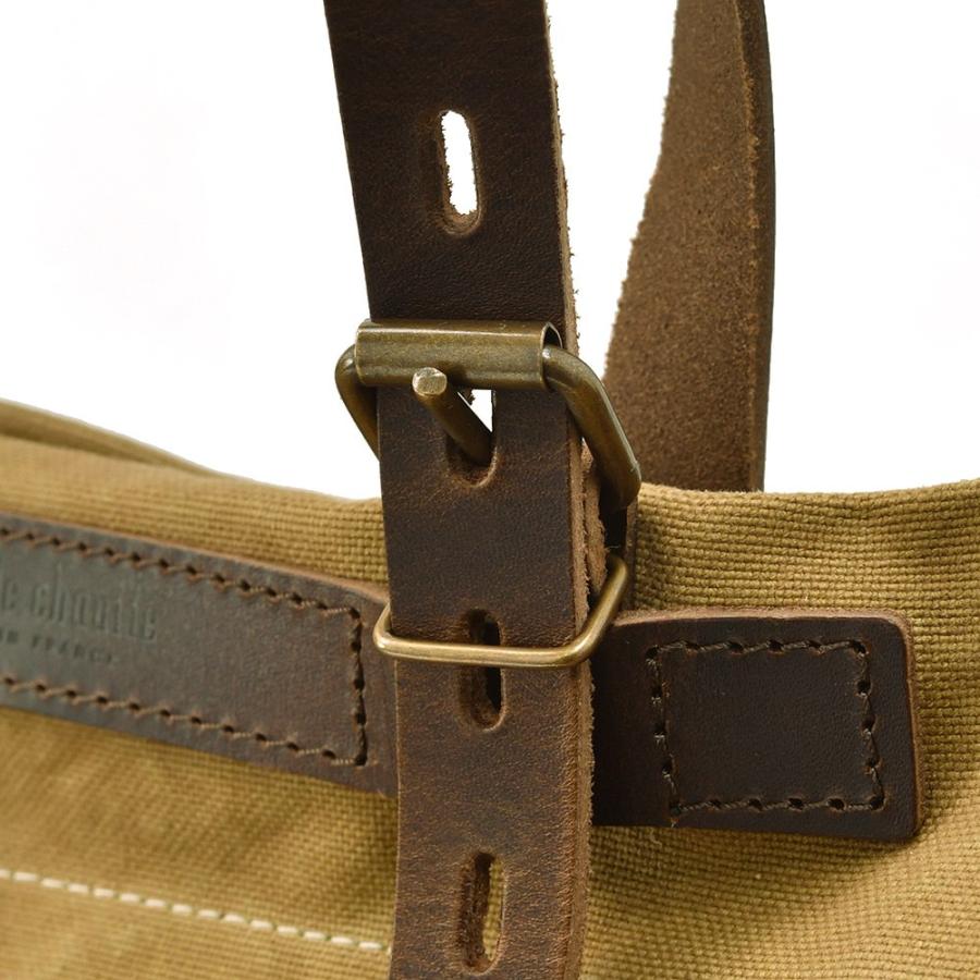 ブルー ドゥ シャフ Bleu de chauffe トートバッグ メンズ BAZAR ブランドロゴプリント コーテッドコットンキャンバス カーキ 国内正規品 でらでら 公式ブランドの画像