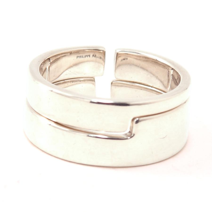 フィリップ オーディベール PHILIPPE AUDIBERT ダブルリング メンズ DEREK 真鍮 指輪 シルバーメッキ 凹凸デザイン 国内正規品 でらでら公式｜deradera｜05