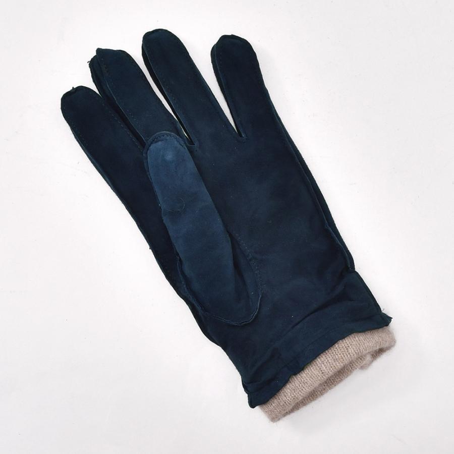 グローブス Gloves メンズ イタリア ラムレザー 手袋 カシミヤウールニット裏 編み込み羊革 ギフト プレゼント CA741 ネイビーブルー  男女兼用 :ca741-blue:メンズブランドでらでら公式SHOP - 通販 - Yahoo!ショッピング