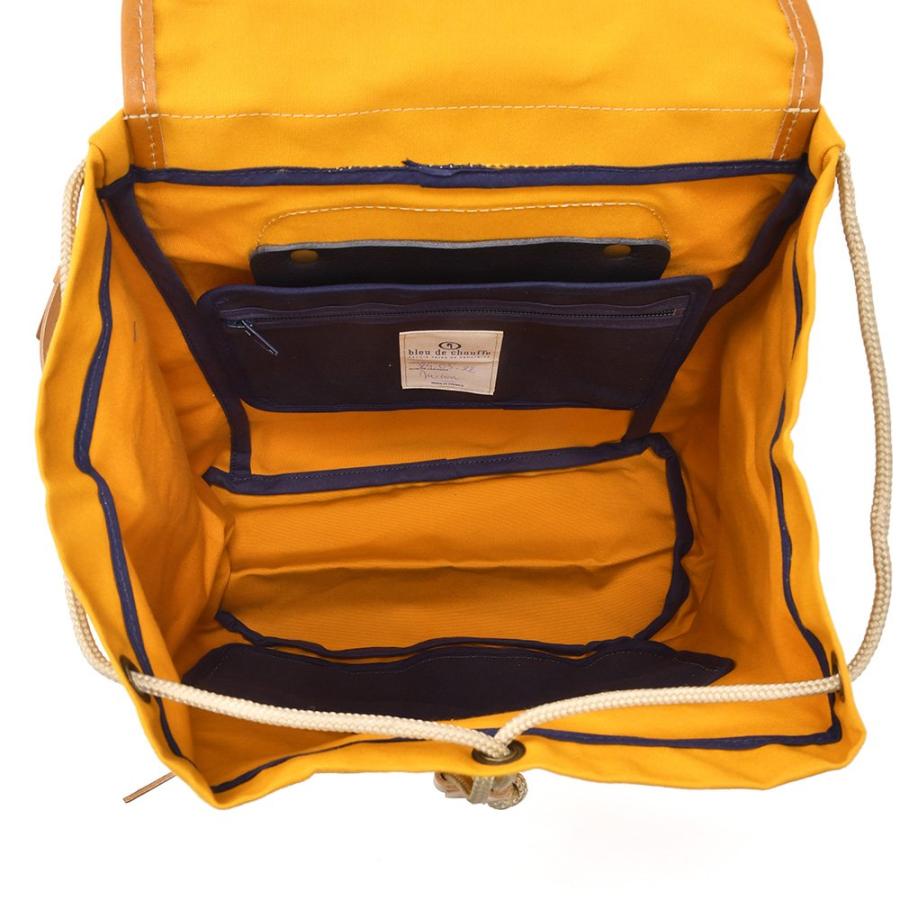 ブルー ドゥ シャフ Bleu de chauffe バックパック メンズ CAMP キャンプ オーガニックコットン キャンバスリュック イエロー 国内正規品 でらでら 公式ブランドの画像