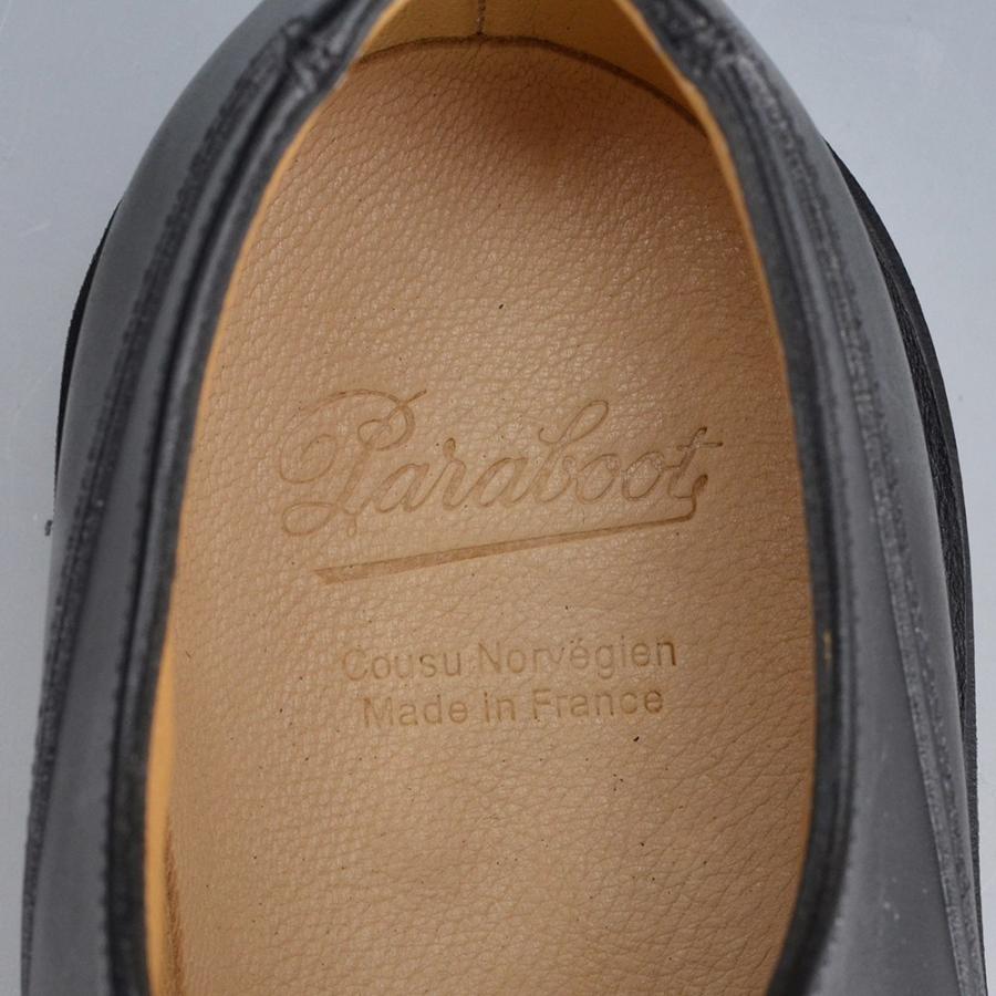パラブーツ PARABOOT シャンボード CHAMBORD ブラック 710709 NOIR Uチップシューズ オイルドレザーメンズシューズ Men'sの画像