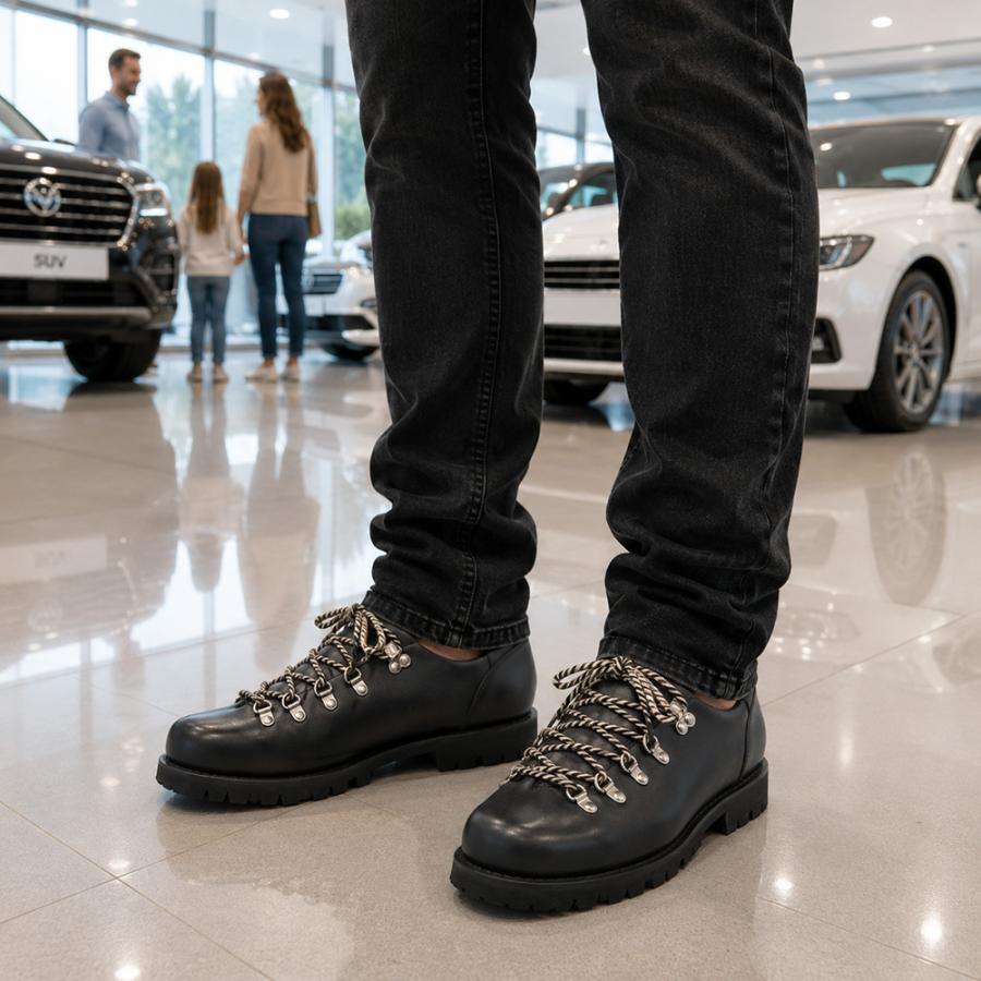 Paraboot パラブーツ クリュサ ブラック サイズ7 極美 Paraboot（パラブーツ） ブーツ CLUSAZ クリュサ ブラック NOIRE