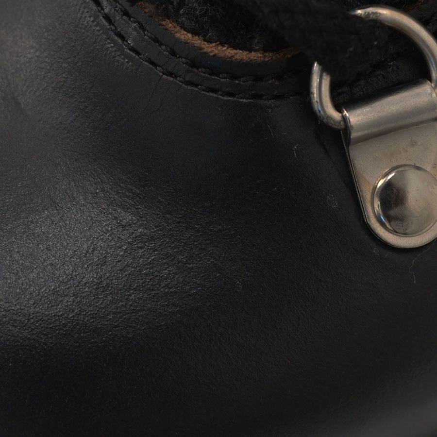 パラブーツ PARABOOT クリュサ CLUSAZ ショートブーツ メンズ ワークシューズ 革靴 ブラック ボアデザイン オイルドレザー 国内正規品 でらでら 公式ブランドの画像