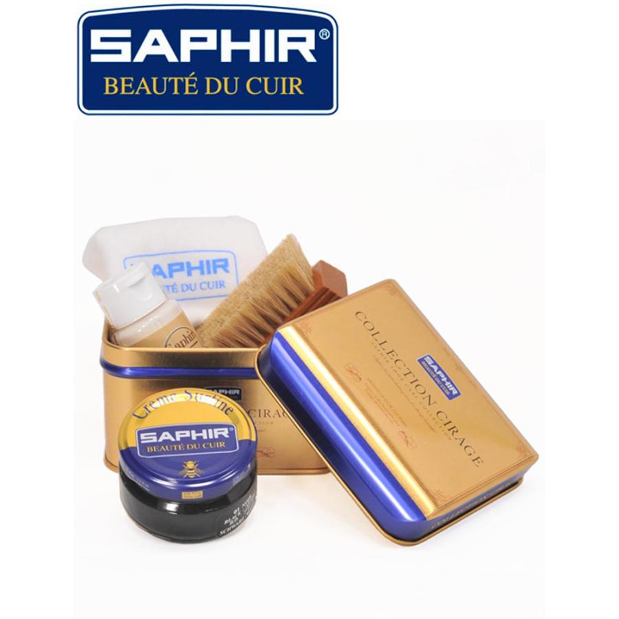 サフィール 返品不可 四角缶ケース入り ４点入りシューケアコレクション シューシャインセット靴磨き でらでら 公式ブランド Collection 00 メンズブランドでらでら公式shop 通販 Yahoo ショッピング