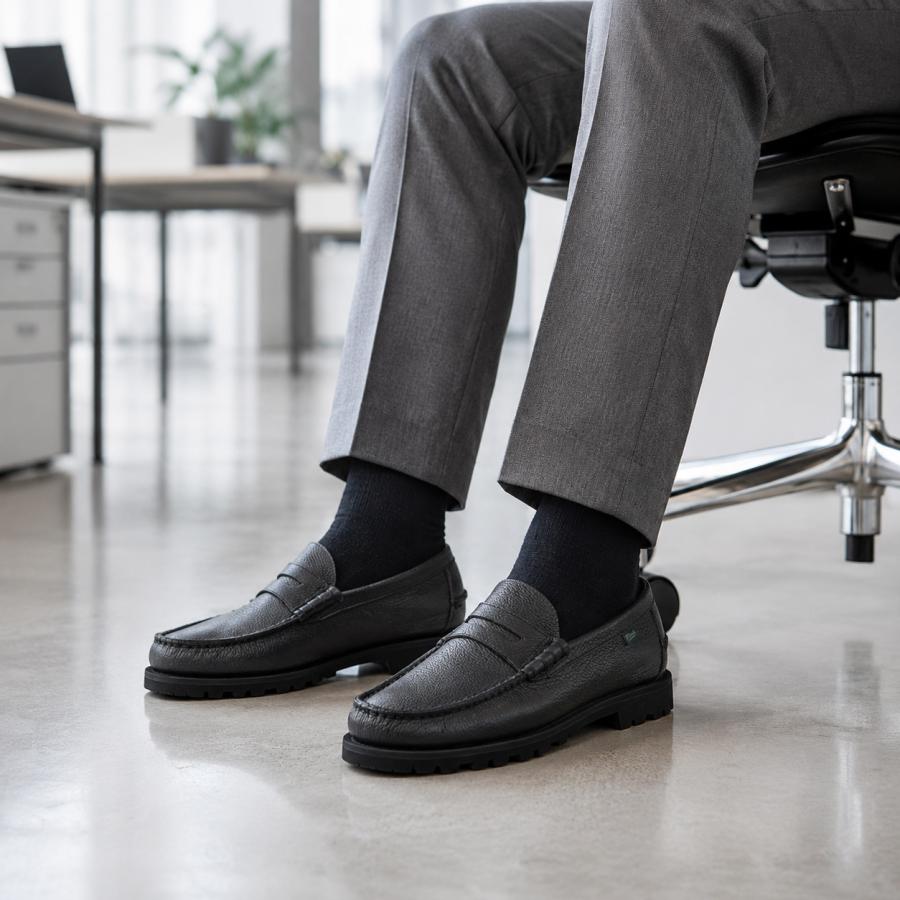 パラブーツ PARABOOT コインローファー メンズ CORAUX コロー ブラック
