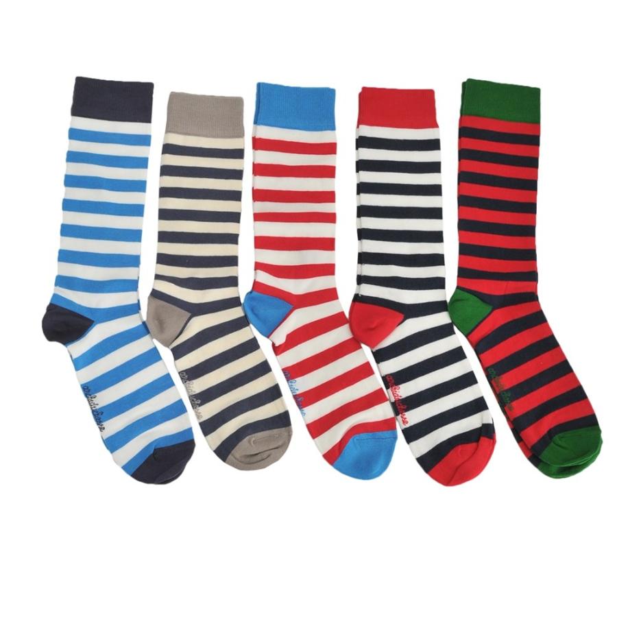 Archiduchesse アシッドゥシャス  ロング丈 ドゥヴィル De Ville WALLY 太縞ボーダータイプ 5色展開ソックス メンズ Men's |  | 01