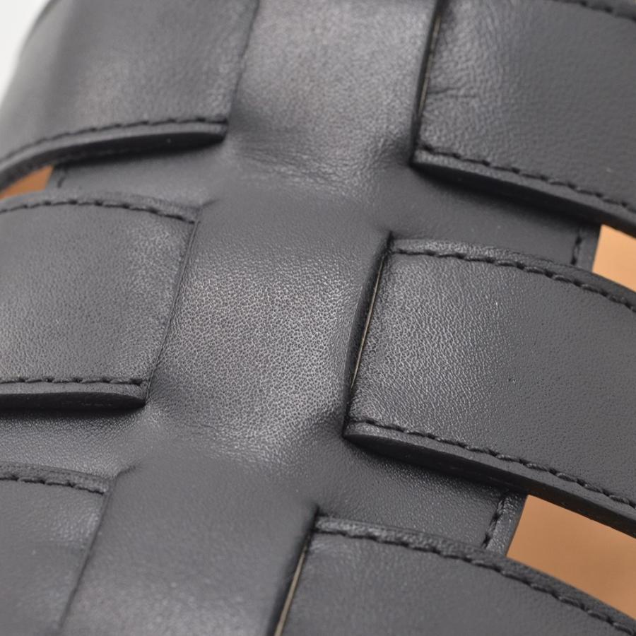 パラブーツ PARABOOT フェレット メンズ レザーサンダル ブラック FERRET オイルドレザー グラディエーター 編み込みレザー グルカサンダル 国内正規品 Men'sの画像