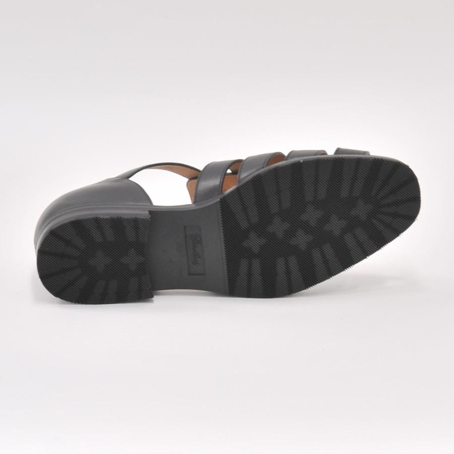 パラブーツ PARABOOT フェレット メンズ レザーサンダル ブラック FERRET オイルドレザー グラディエーター 編み込みレザー グルカサンダル 国内正規品 Men'sの画像