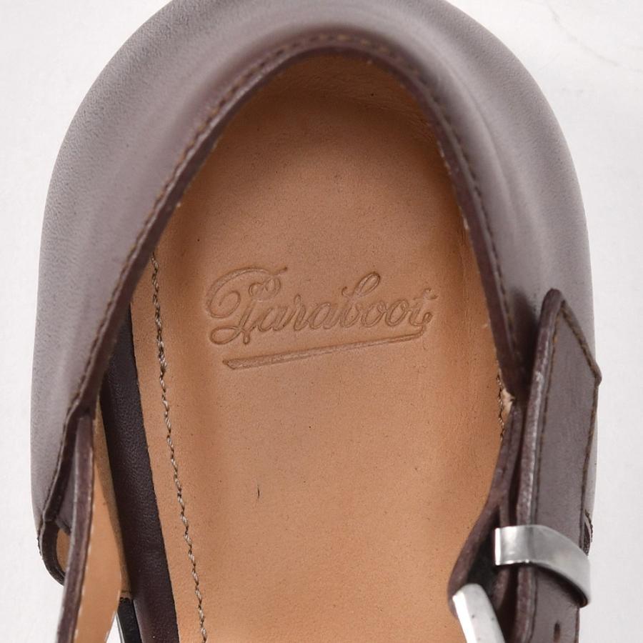 パラブーツ PARABOOT メンズサンダル FERRET フェレット カフェブラウン オイルドレザー 編み込み  ブランド  国内正規品の画像