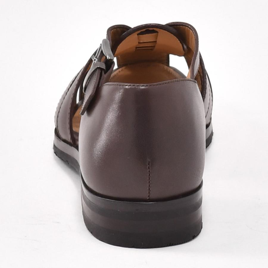 パラブーツ PARABOOT メンズサンダル FERRET フェレット カフェブラウン オイルドレザー 編み込み  ブランド  国内正規品の画像