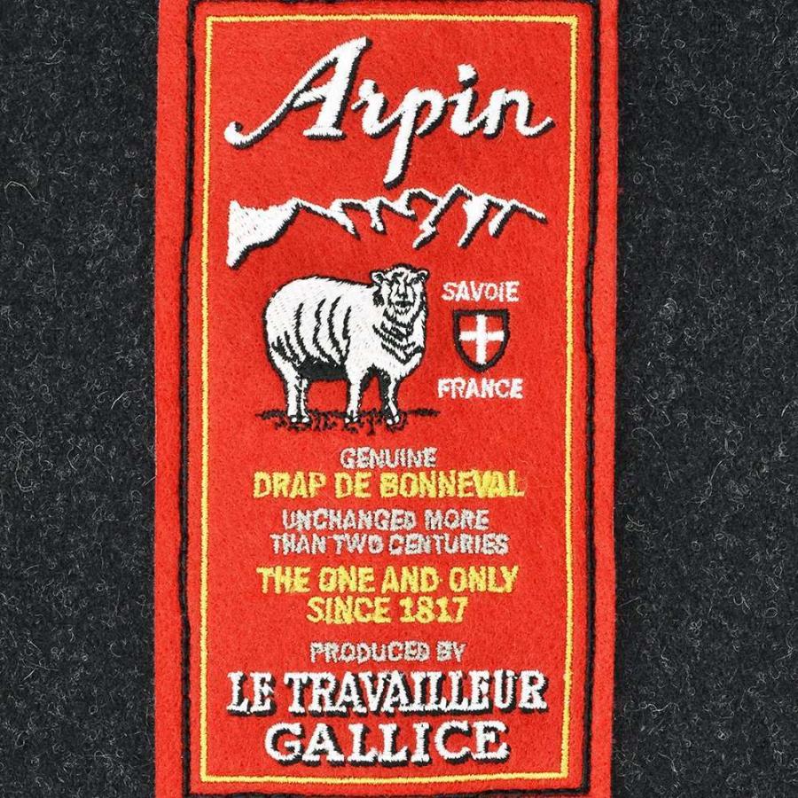 アルパン Arpin ウールジャケット メンズ 5つボタンシングル LAVESTEDEALPES チャコール ボンヌバル織り ステンカラー でらでら 公式ブランドの画像