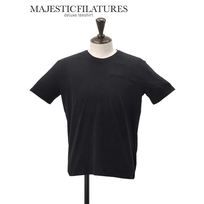 マジェスティックフィラチュール Majestic Filatures メンズ カットソー 半袖ラウンドネックtシャツ デラックスコットン ブラック ブランド M507 Hts022 002 メンズブランドでらでら公式shop 通販 Yahoo ショッピング