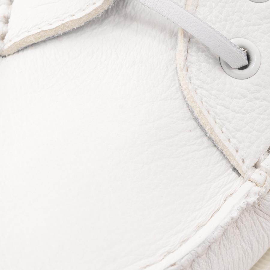 パラブーツ PARABOOT メンズ レザーシューズ MALIBU マリブ 復刻レトロデッキ 鹿革 フランスブランド ホワイト 国内正規品の画像
