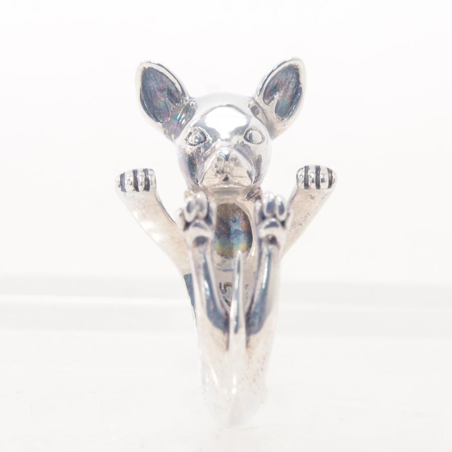 ドッグフィーバー シルバーアクセサリー チワワ犬 ハグリング MDF18A 
