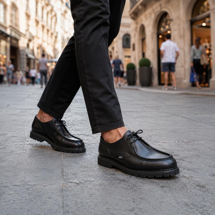 パラブーツ　ミカエル　23.5ブラックレザー ローファー Paraboot（パラブーツ） ミカエル MICHAEL チロリアンシューズ メンズ