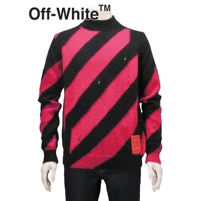 オフホワイト ヴァージルアブロー Off White メンズ セーター 赤白斜めストライプラウンドネック モヘア ニット ストライプ Men S Omhe028e19 200 メンズブランドでらでら公式shop 通販 Yahoo ショッピング